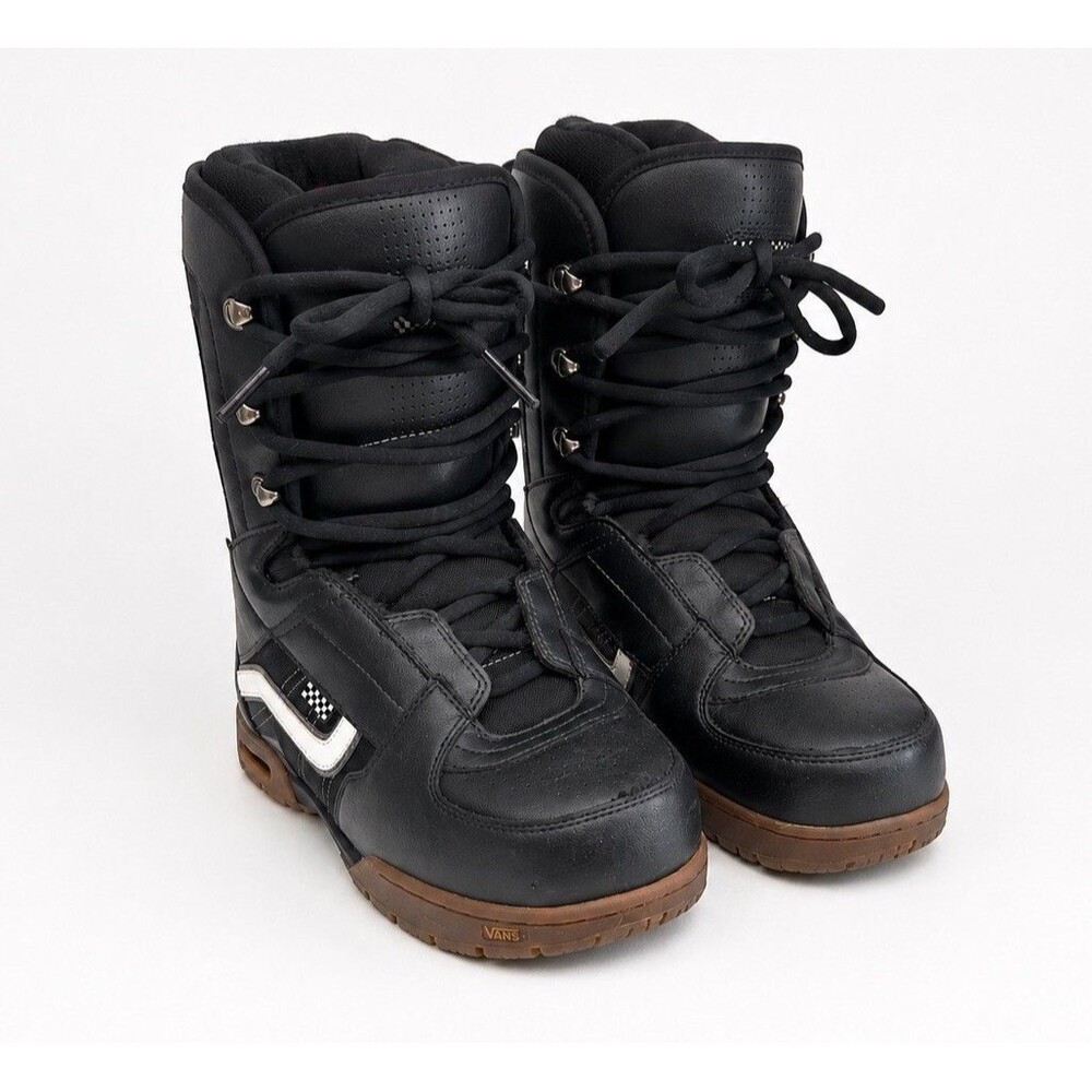 Vans Mantra Snowboard Boots Mens Size 10 Black Gum Sole Lace Up Snowboarding